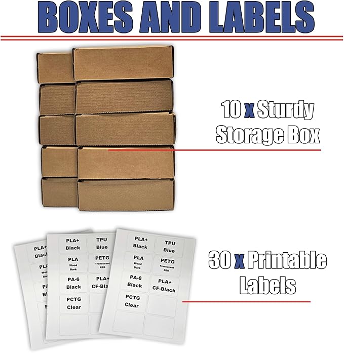 3D Printer Filament Storage Kit 10 Pack. Includes: 10 Boxes, 10 Resealable 4.5 - Image 3