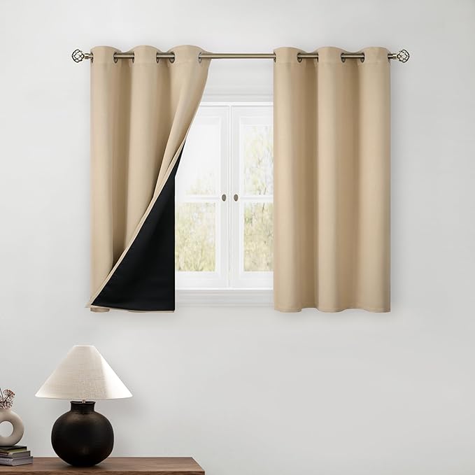 BGment Short Blackout Curtains 40 Inch Length 2 Panels, Thermal Insulated Total by BGment