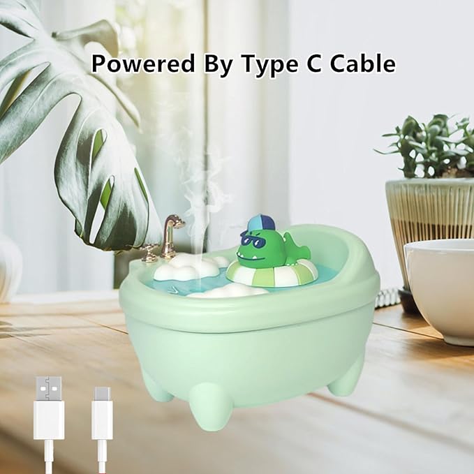 Cute Mini Humidifier for Bedroom & Office, Top Fill 0.34L, Cool Mist, Easy Clean - Image 6