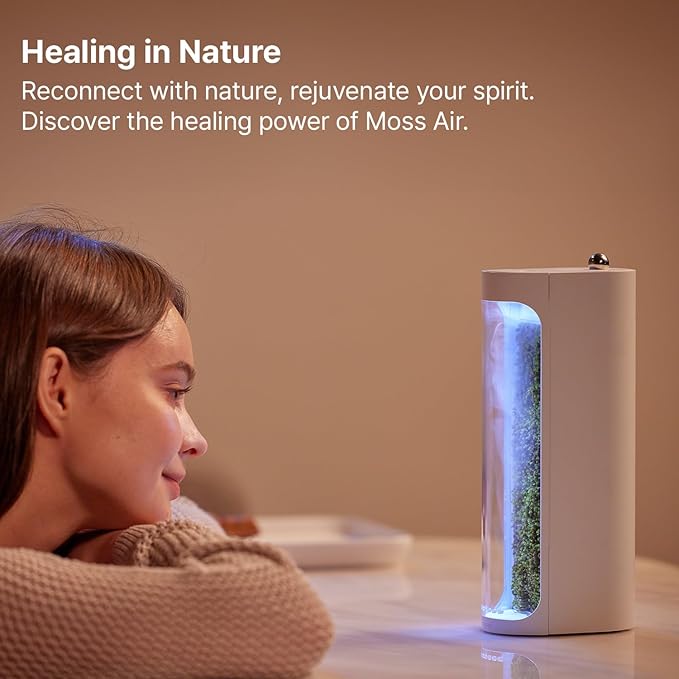 Moss Air – Living Moss Terrarium Humidifier | Soothing Mist Fountain & Ambient - Image 3