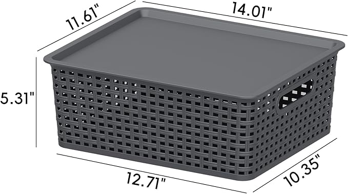 13 Quart Plastic Storage Baskets - Image 3
