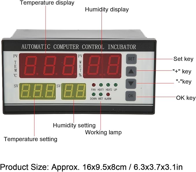 Egg Incubator Temperature Controller Thermostat, 110V Automatic Control System - Image 2