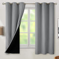 BGment Thermal Insulated 100% Blackout Curtains 63 Inch Length 2 Panels by BGment