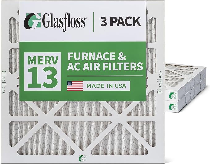 Glasfloss 20x20x2 MERV 13 AC & Furnace 2" Depth Air Filters. Box of 3. Actual - Image 5