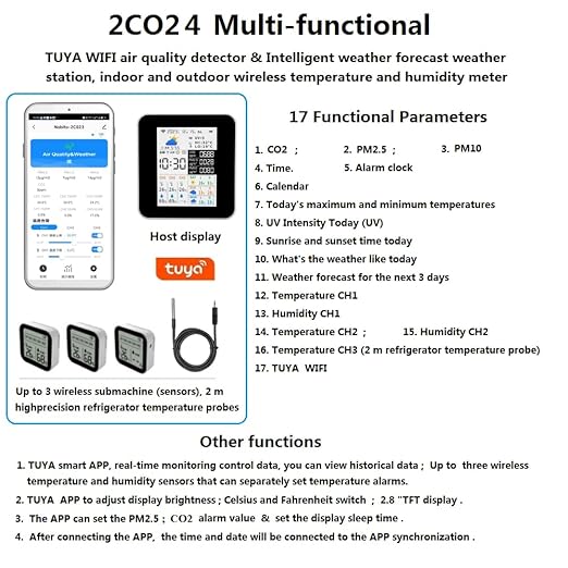 WiFi Air Quality Monitor CO2(NDIR PM2.5 PM10, Weather Station - Image 8