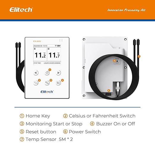 Elitech WiFi Digital Temperature Data Logger, 2.4GHz/5GHz WiFi Remote Real-Time - Image 7