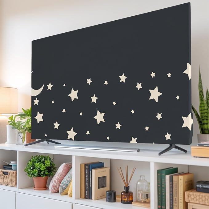 Moon Stars Starry Sky Indoor TV Cover, Elastic TV Screen Protector Cartoon - Image 6