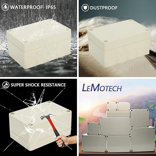 LeMotech Waterproof Dustproof IP65 ABS Plastic Junction Box Universal Electric - Image 7