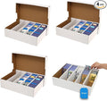 Sports Card Boxes 3900-16000 Count Cardboard Card Storage Box White Bulk Card by Unknown