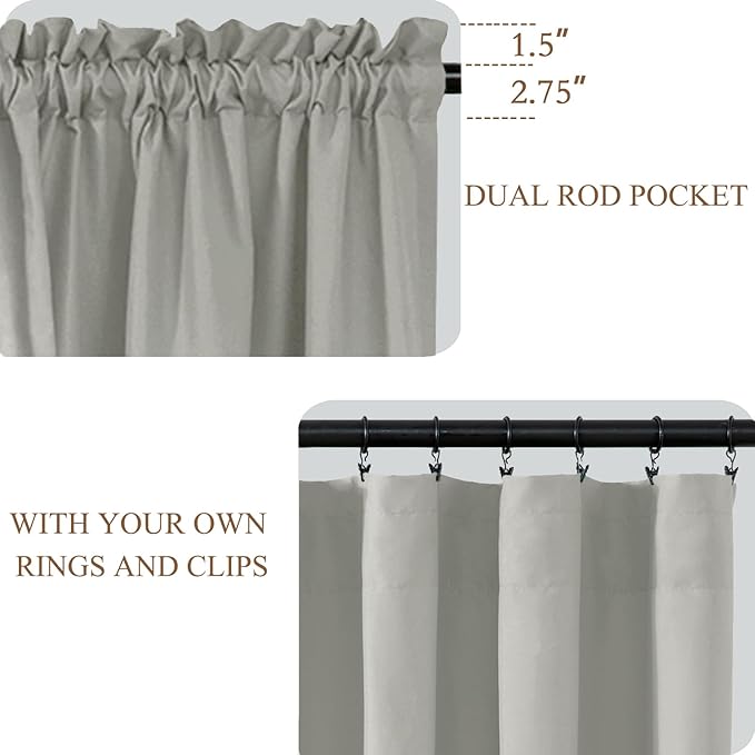 L.Z.E Grey Light Filtering Curtains - Image 4