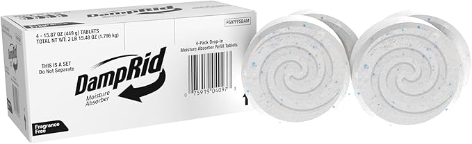 DampRid Moisture Absorber Drop-In Tablet Refill Pack, Fragrance Free, 15.8 oz. by DampRid