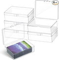 Vicenpal 6 Pcs Playing Card Boxes Clear Plastic Deck Cases Trading Card Storage by Vicenpal