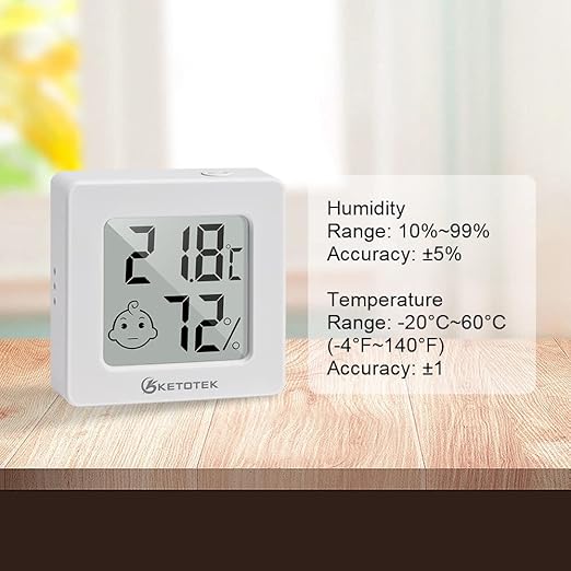 KETOTEK 2 Pack Mini Thermometer Hygrometer Indoor Humidity Monitor Digital - Image 4