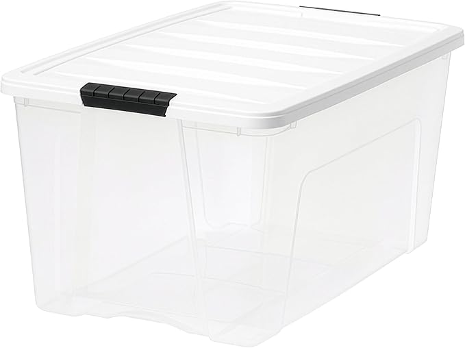 IRIS USA 72 Qt Stackable Plastic Storage Bins - Image 4