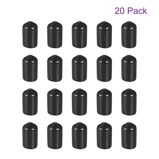 DMiotech 20 Pack 5/16" ID Black Screw Thread Protectors Rubber End Caps Bolt - Image 6