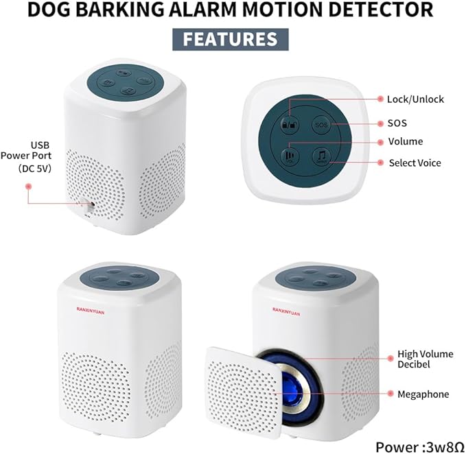 Barking Dog Alarm Motion Detector, Pir Human Body Sensor Alarm Electronic - Image 3