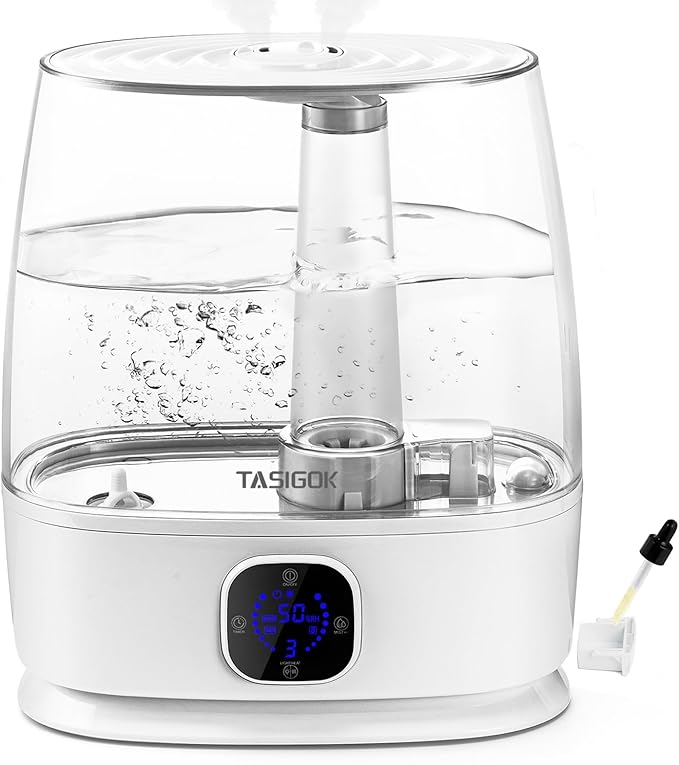 Humidifiers for Bedroom Home, 6L Cool and Warm Mist Air Humidifier for Large by Tasigok