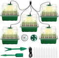 Seed Starter Tray with Grow Light, 5 Packs Plant Starter Tray Seedling Starter by GOONMILL