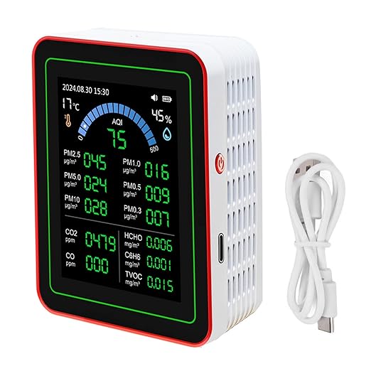 Indoor Air Quality Monitor, 18 in 1 Professional Meter, Battery Powered - Image 7