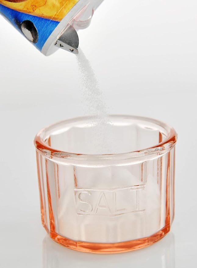 HOME-X Depression Style Pink Glass Salt Cellar - Image 2