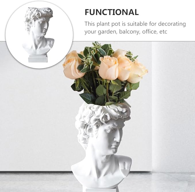 DOITOOL Greek Statue of David Collectible Figurine Cute Vase Vases - Image 2