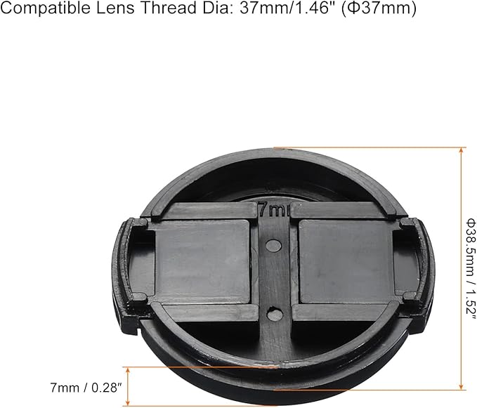 PATIKIL Camera Lens Cap, 2 Pack Sides Pinch Front Lens Cover - Image 2