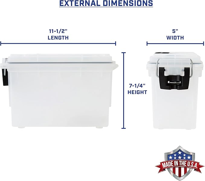 Sheffield 12635 Ammo Storage Box, Stackable .30 Cal Field Boxes, Water and Dust - Image 2