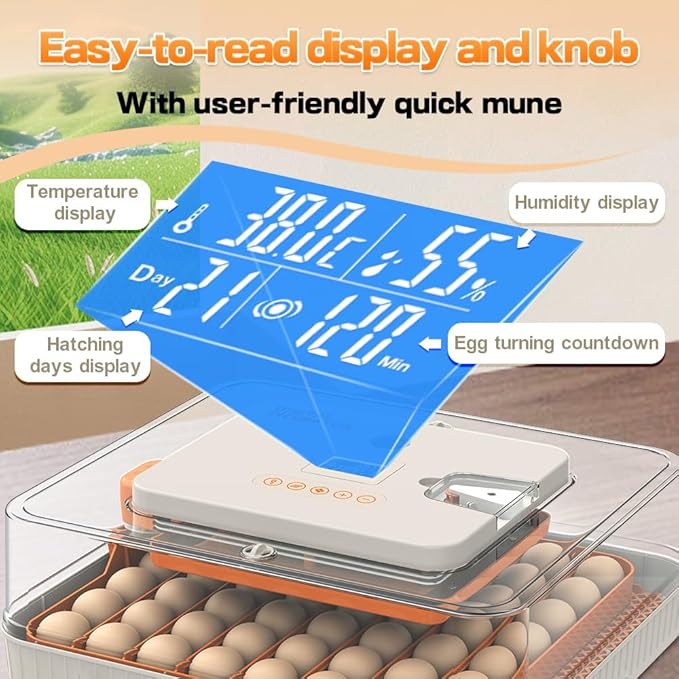 Automatic 56-Egg Incubator for Breeders, Sensor-Based Precise Humidity & Temp - Image 2