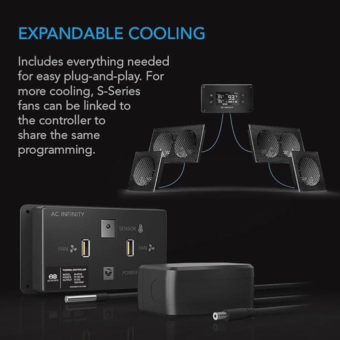 AC Infinity AIRPLATE T3, Quiet Cooling Fan System 6" - Image 5