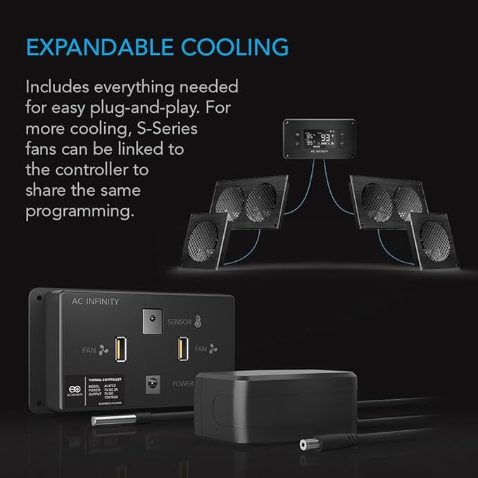 AC Infinity AIRPLATE T7, Quiet Cooling Fan System 12" - Image 5