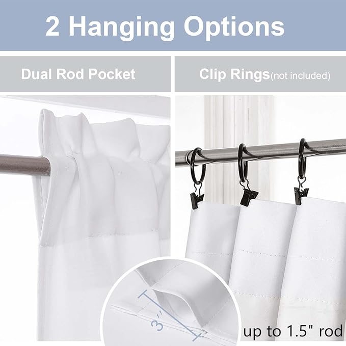 Chyhomenyc Light Filtering Short Curtains 36 Inch Length, Small Kitchen Curtain - Image 5