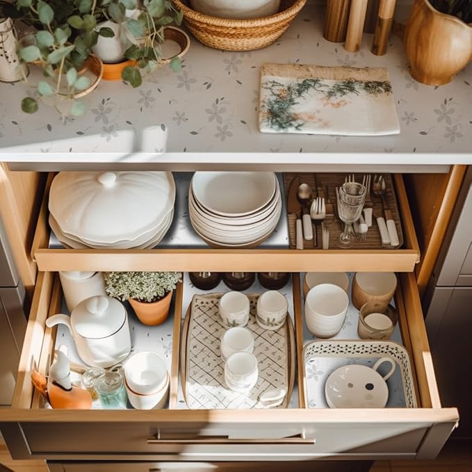 12" W x 120" L Floral Drawer and Shelf Liner - Image 8