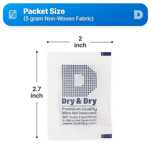 Dry & Dry 5 Gram Silica Gel Packets, Desiccants - Image 6