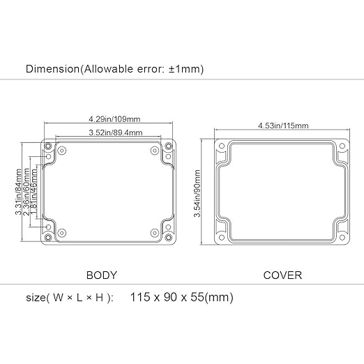 LeMotech ABS Plastic Electrical Project Case Power Junction Box, Project Box - Image 8