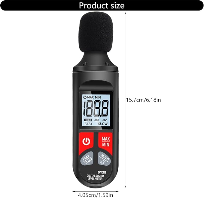 High Precisions Sound Leveling Meter Decibel Noise Tester Digital Noise Meter - Image 7