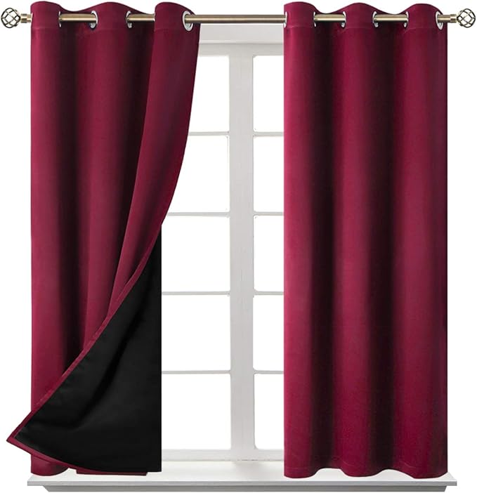 BGment Short 100% Blackout Curtains - Image 4