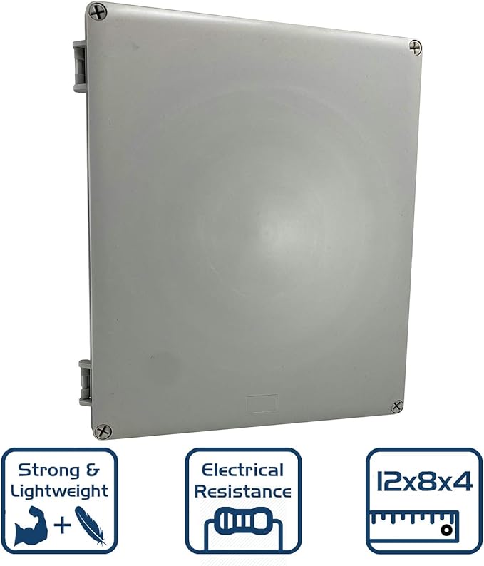 Co. 12"x10"x4" PS Plastic Weather & Dust Proof Junction Conduit Box Electronics - Image 5