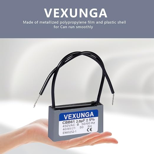 VEXUNGA CBB61 Fan Capacitor 2uF 450 Volt Ceiling Fan Capacitors Replacement - Image 4