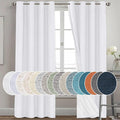PrinceDeco Blackout Curtains for Bedroom/Living Room Light Blocking White by PrinceDeco