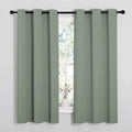 NICETOWN Greyish Green Nursery Essential Thermal Insulated Solid Grommet Top by NICETOWN