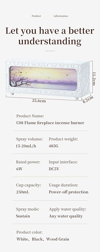 Fireplace Flame Essential Oil Diffuser - Image 11