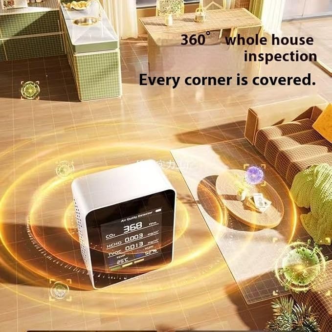 5 in 1 Air Quality Monitor CO2 Meter Carbon Dioxide Detector CO2 CO TVOC HCHO - Image 4