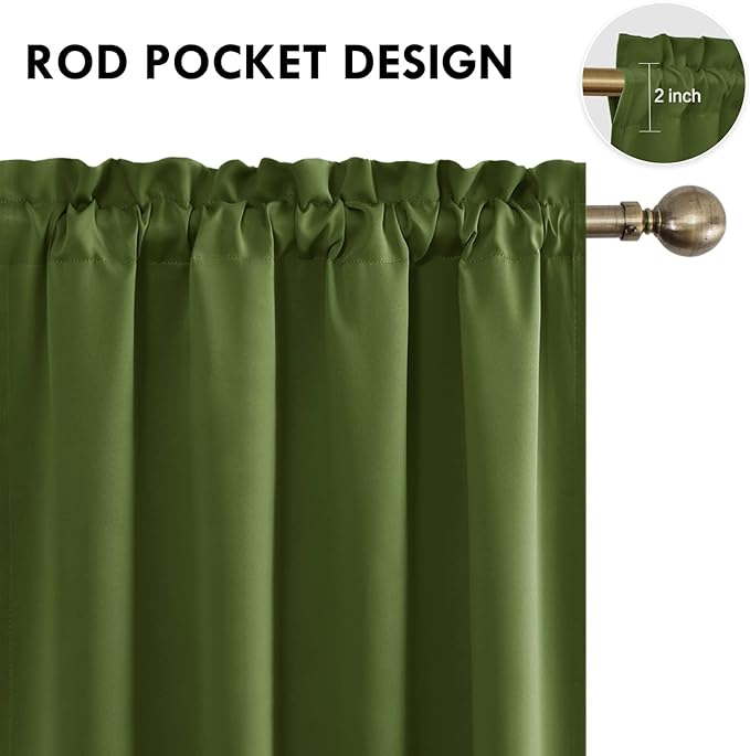 DWCN Blackout Curtains for Living Room Thermal Insulated, Energy Saving & Noise - Image 4