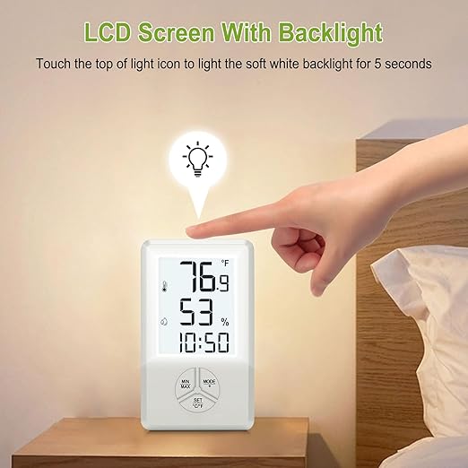 Urageuxy Digital Hygrometer Indoor Thermometer - Image 2