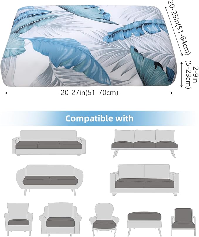 Fuloon Sofa Cushion Covers, Stretch Printed Seat Cushion Cover Couch Seat - Image 4