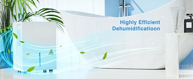 3, 000 Sq.Ft. Dehumidifier for Home Bedrooms, 1.2Gal Water Tank - Image 5