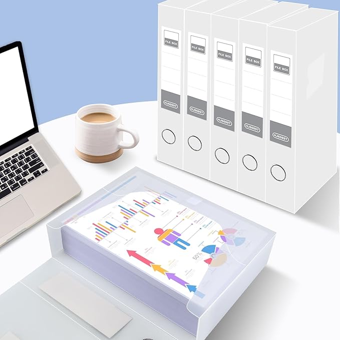 HUA JIE A4 Storage File Boxes Plastic Archives Cases - Image 6