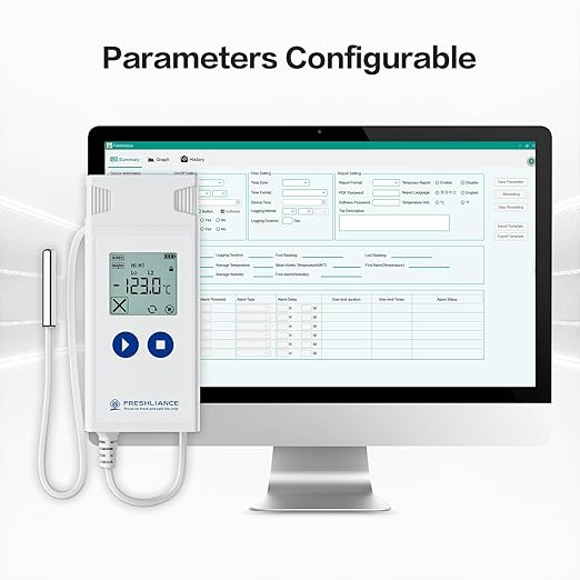 Freshliance Ultra Low Temperature Data Logger, Reusable Temperature Recorder - Image 4