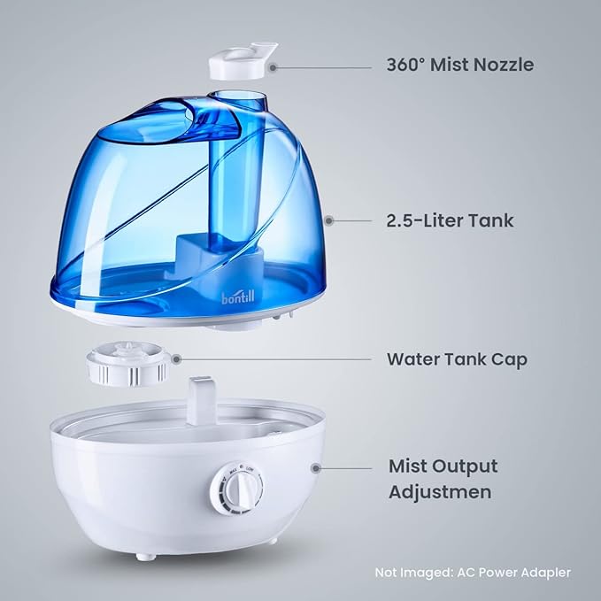 Cool Mist Humidifiers for Bedroom & Large Room Quiet Ultrasonic Air Humidifier - Image 5
