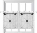 Farmhouse Wood Grain Kitchen Curtains 24 Inch Length, Small Window Curtains Tab by Unknown